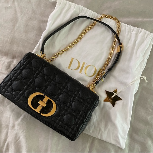【ヴィンテージ】Rank:S☆Dior Black Gold Caro Small バック Dior | Bags | Dior Caro Medium In Black With Gold Hardware